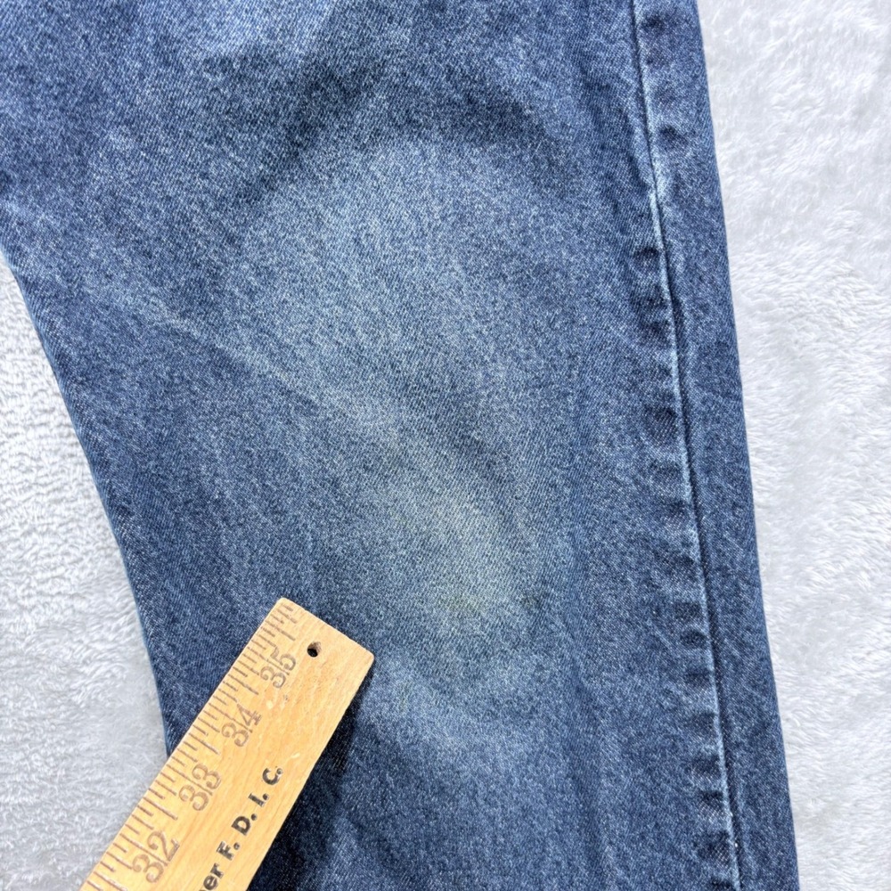 Levi's 517 Bootcut Jeans Mens 40x30 Blue Medium Wash Raw Hem Denim Fits 38x30 - Picture 7 of 11